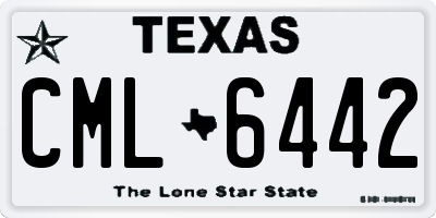 TX license plate CML6442