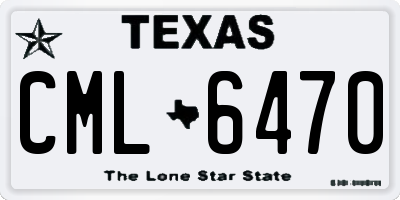 TX license plate CML6470