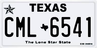 TX license plate CML6541