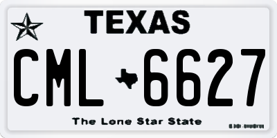 TX license plate CML6627