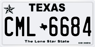 TX license plate CML6684