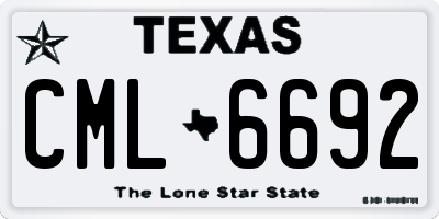 TX license plate CML6692