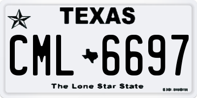 TX license plate CML6697