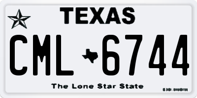 TX license plate CML6744