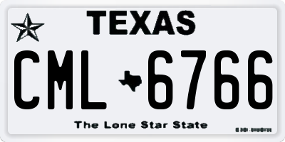 TX license plate CML6766