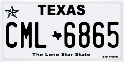 TX license plate CML6865