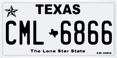TX license plate CML6866