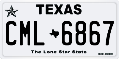 TX license plate CML6867