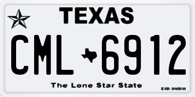 TX license plate CML6912