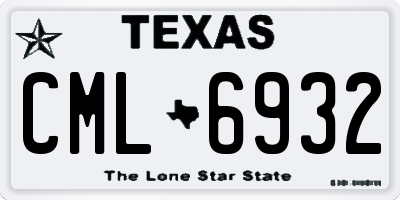 TX license plate CML6932