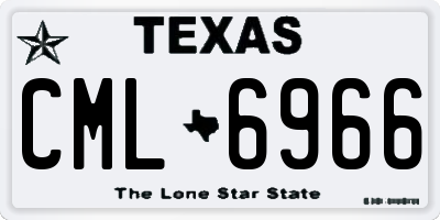 TX license plate CML6966