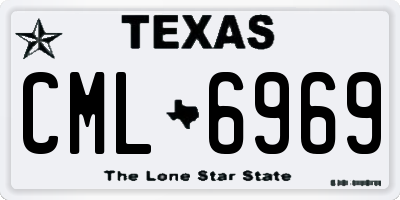 TX license plate CML6969