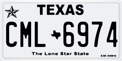 TX license plate CML6974