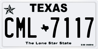 TX license plate CML7117