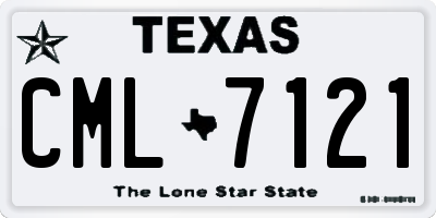 TX license plate CML7121