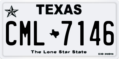TX license plate CML7146
