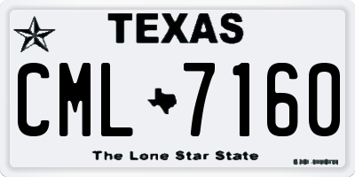 TX license plate CML7160