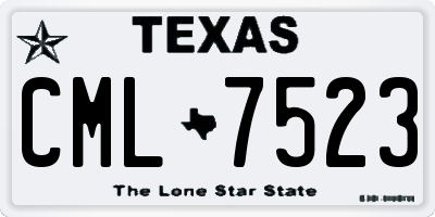 TX license plate CML7523