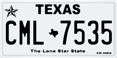 TX license plate CML7535