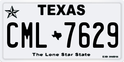 TX license plate CML7629