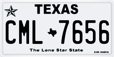TX license plate CML7656