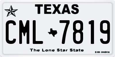 TX license plate CML7819