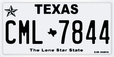 TX license plate CML7844