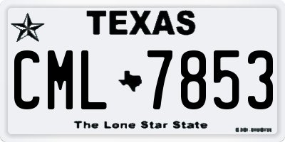 TX license plate CML7853
