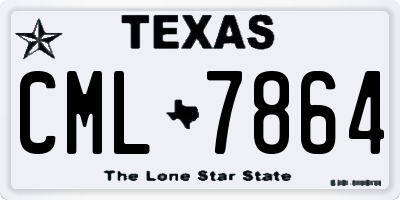 TX license plate CML7864