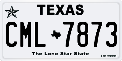 TX license plate CML7873