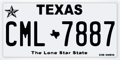 TX license plate CML7887