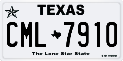 TX license plate CML7910