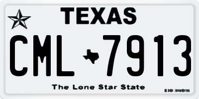 TX license plate CML7913