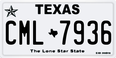 TX license plate CML7936