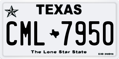 TX license plate CML7950