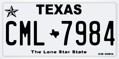 TX license plate CML7984