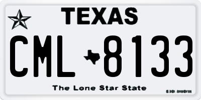 TX license plate CML8133