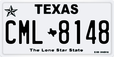 TX license plate CML8148