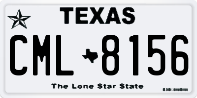 TX license plate CML8156