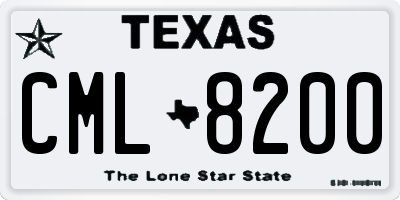 TX license plate CML8200