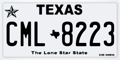 TX license plate CML8223