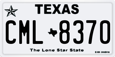TX license plate CML8370