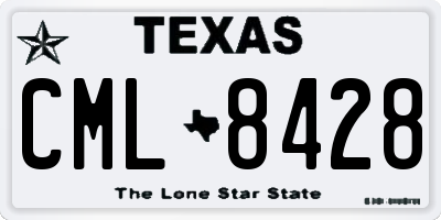 TX license plate CML8428