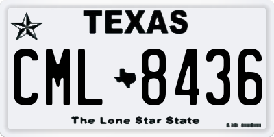 TX license plate CML8436