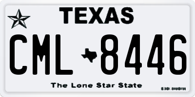 TX license plate CML8446