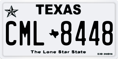 TX license plate CML8448