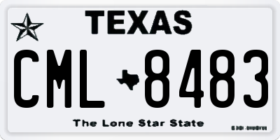 TX license plate CML8483