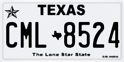 TX license plate CML8524