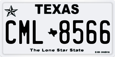TX license plate CML8566