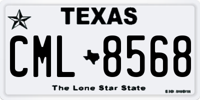 TX license plate CML8568